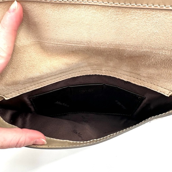 MaxMara Tan Clutch with Gold Shoulder Chain - Picture 4 of 6